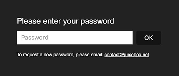 Juicebox Password protection Dialog